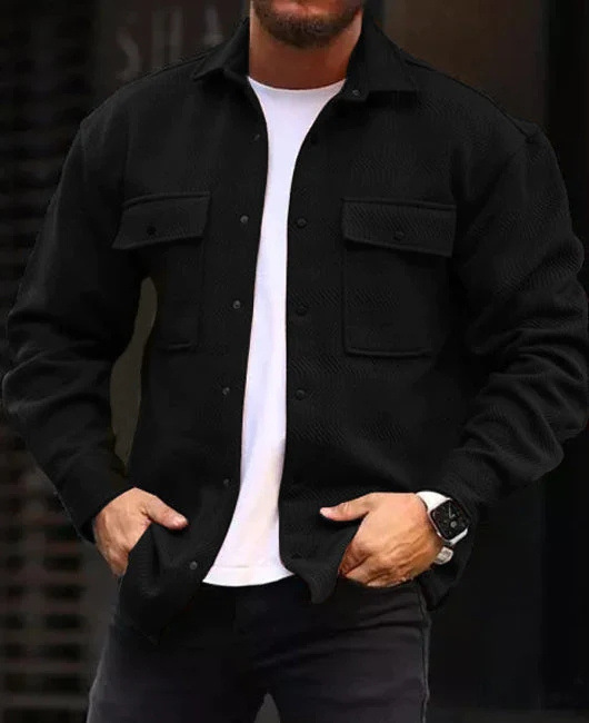 Coat Men Polo Collar Top Men Fashion