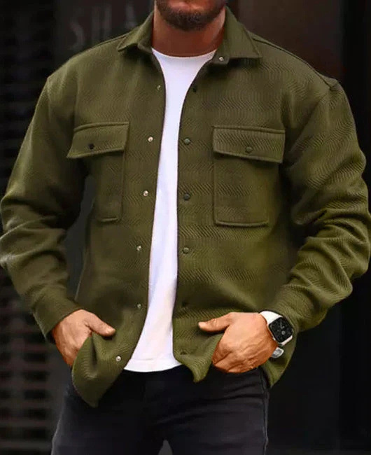 Coat Men Polo Collar Top Men Fashion