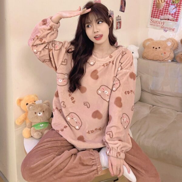 613df079-b2ed-4980-853b-6129abecb9b7_trans.jpeg Winter Pajamas Flannel Thickened Long-sleeved Homewear