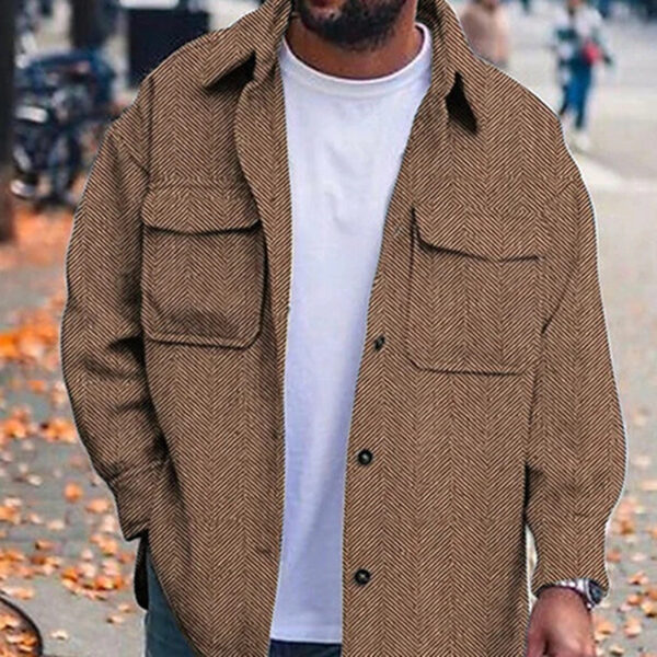 Coat Men Polo Collar Top Men Fashion