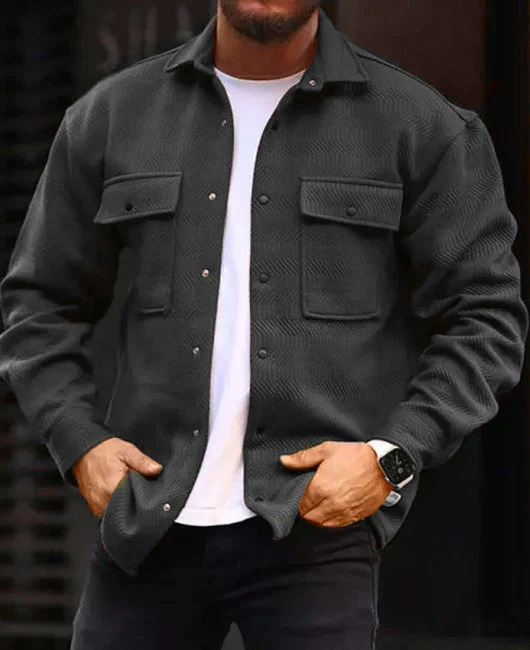 Coat Men Polo Collar Top Men Fashion