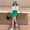 Girls' Leisure Sports Two-piece Suit Middle-sized Teenager Clothing