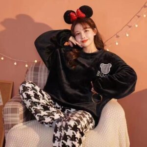 Winter Pajamas Flannel Thickened Long-sleeved Homewear