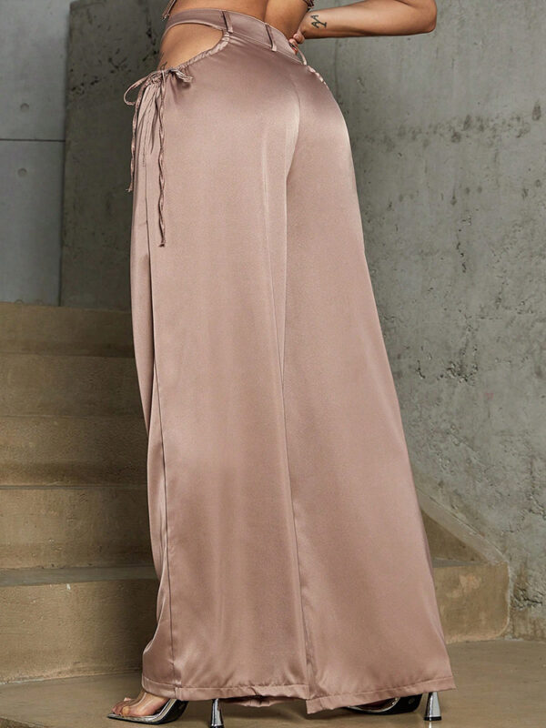 f3745bfa-6acf-4777-814b-dbef6f280a33.jpg Waist Hollow Buckle Female High Waist Straight Pants